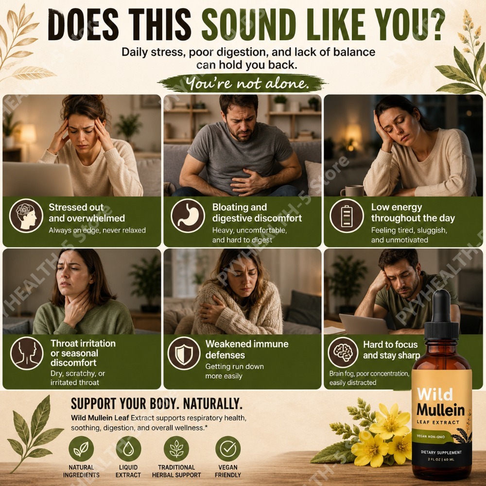 Gouttes de feuilles de molène  - Herbal Wellness Drops avis et prix