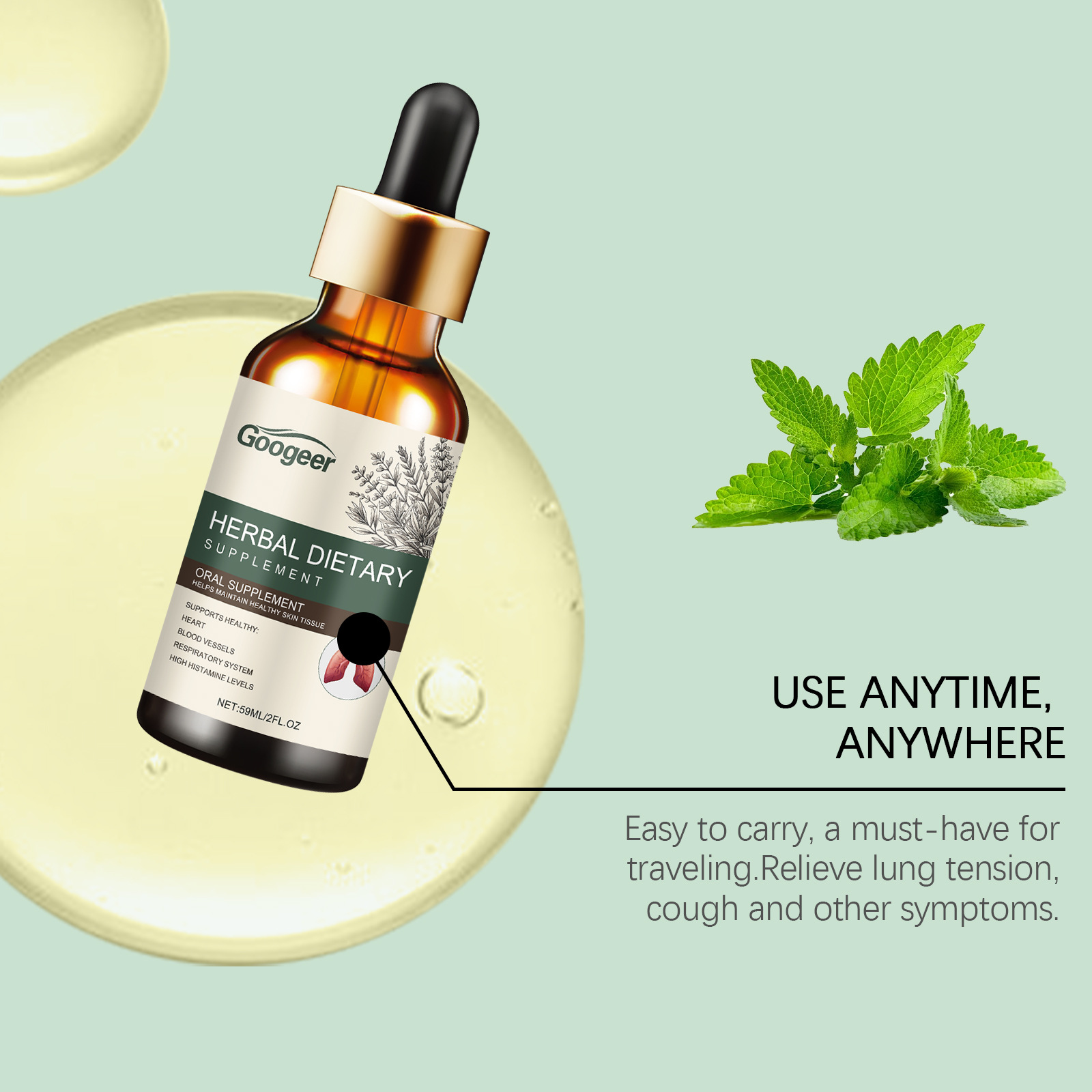 Gouttes à base de menthe poivr - Herbal Wellness Drops avis et prix